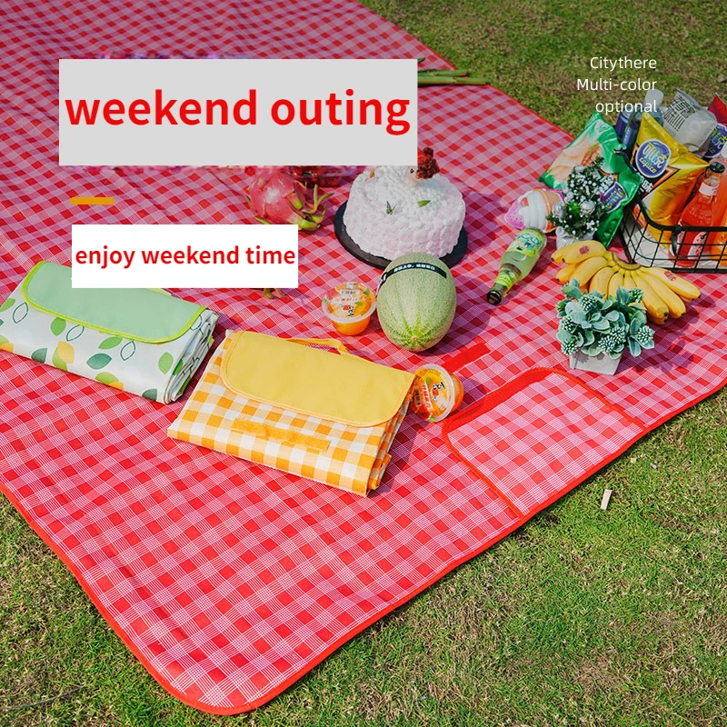 Outdoor picnic mat camping moisture-proof portable non-woven Oxford cloth thickened waterproof weekend outing tent floor mat