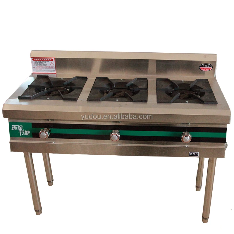 Commercial Outdoor 4 Burners Stoves Gas Cooktop Stainless Steel Free Standing Gas Stove For Restaurant