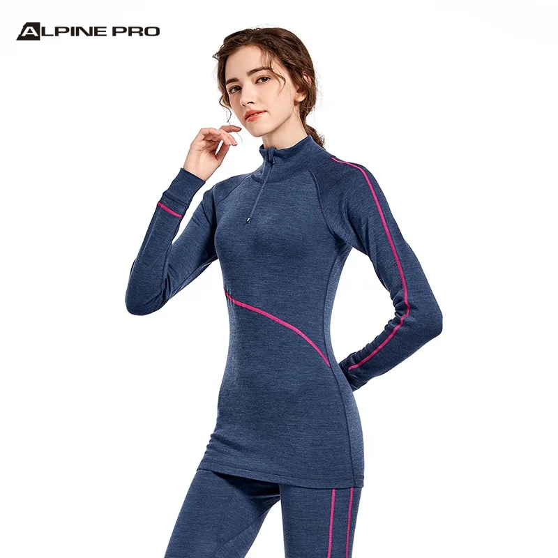 Alpine PRO Breathable Quick Dry Womens Ski Underwear Merino Womens Seamless Thermal Underwear