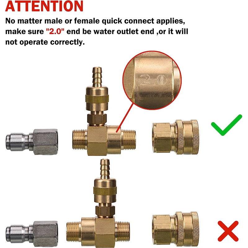 SP00327 4000PSI набор регулируемых химических инжекторов для мойки давления 3/8 дюймов быстрое подключение