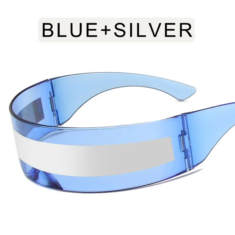 Hot Sale Personality Fashion Prom Glasses Party Glasses One-piece Lens Coating Future Personalized Sunglasses
