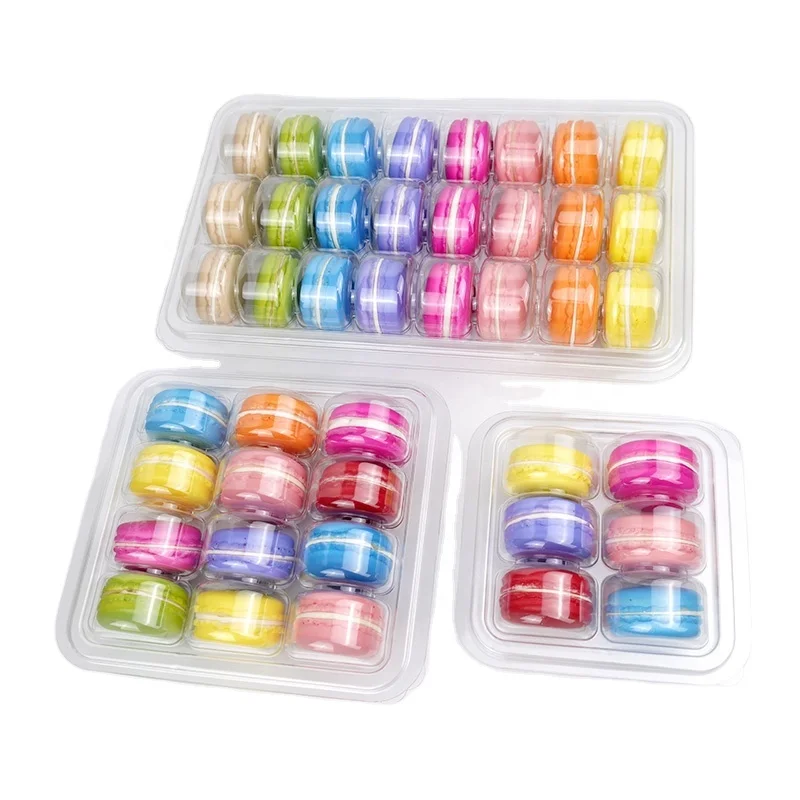 6 12 24 лоток для пузырей Макарон прозрачная пластиковая коробка упаковки