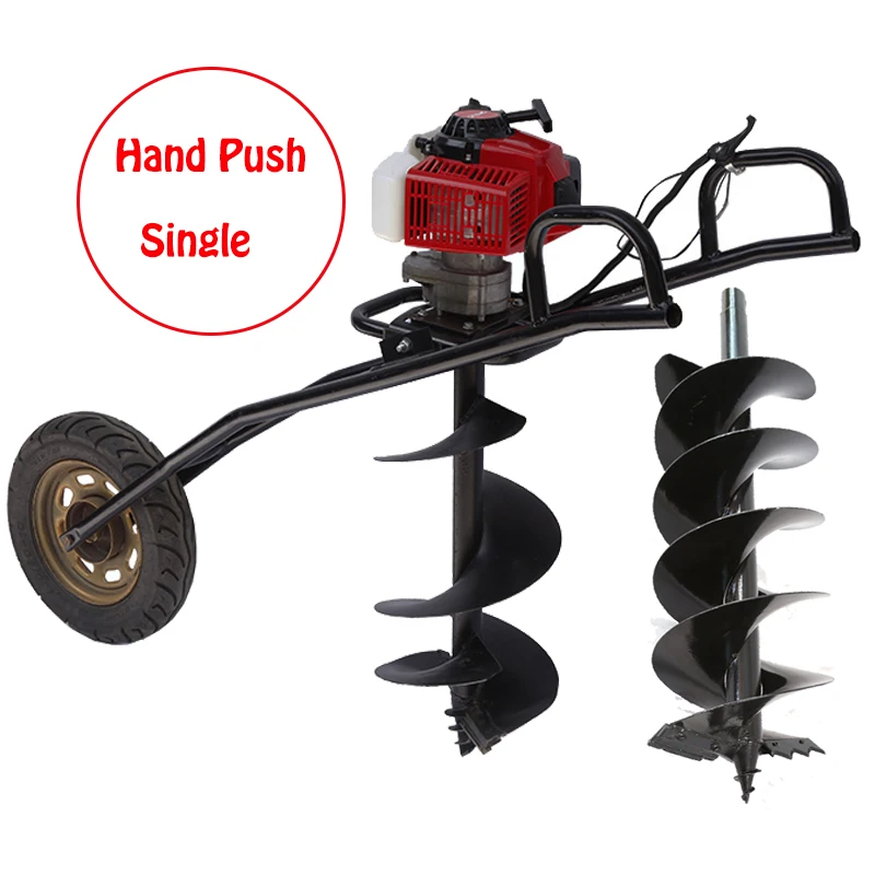 New Design 63cc Earth Drill Auger Gasoline Post Hole  Single Hole Digger For Tree Planting Post Hole Digger Tractor