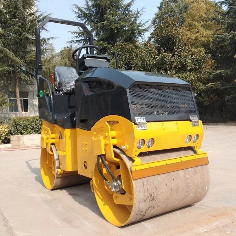 Construction Machinery Mini Asphalt Double Drum Vibratory Roller 1ton 2ton 3 Ton Mini Road Roller Compactor
