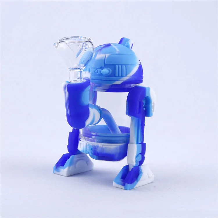 
2021 New design robot hookah silicone smoking pipe silicone tobacco for smoking pipe accessories 