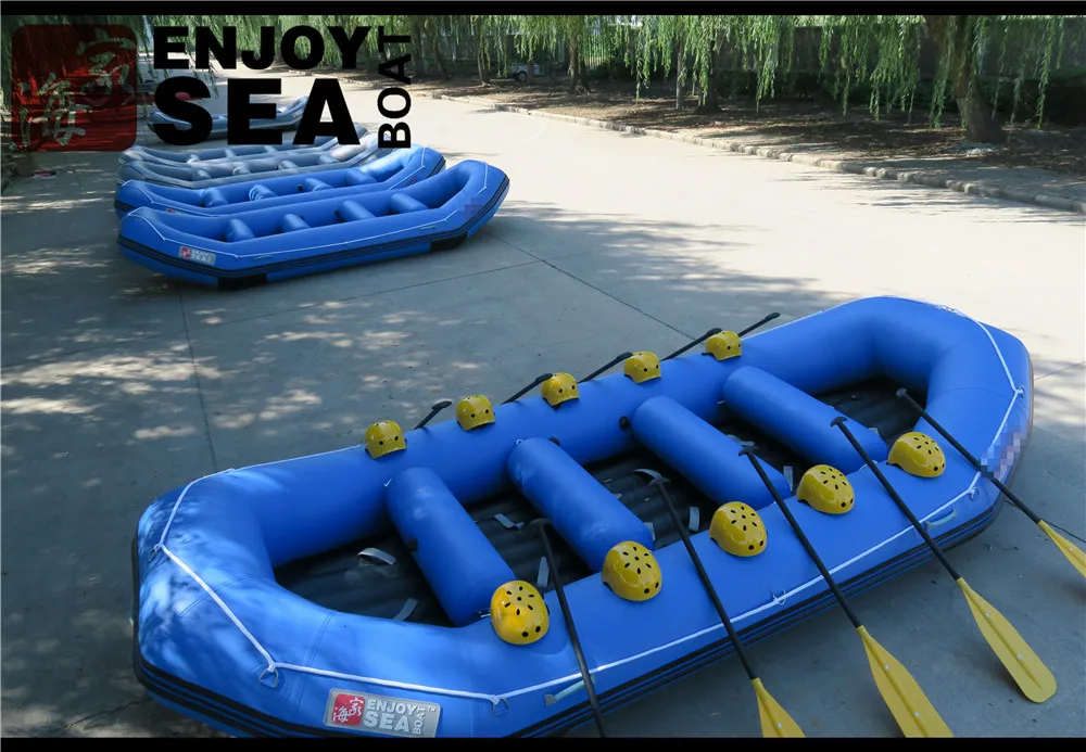 1.2mm PVC 15ft Inflatable Whitewater River Raft Floating Tubes Raft Boats