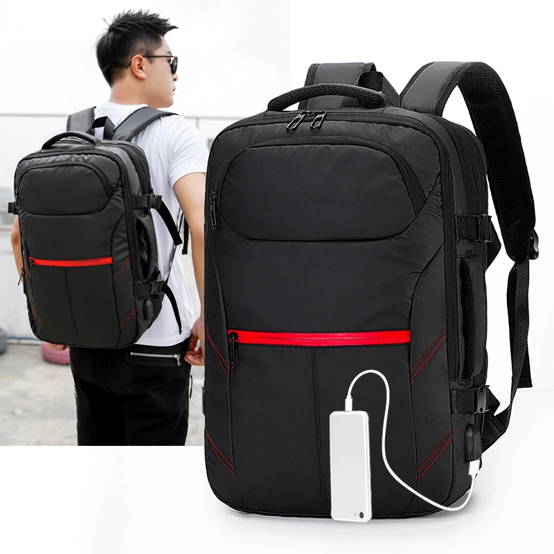 2020 Travel Backpack Expandable Large Capacity Male Bag USB Charging Oxford Business Waterproof Laptop Backpack