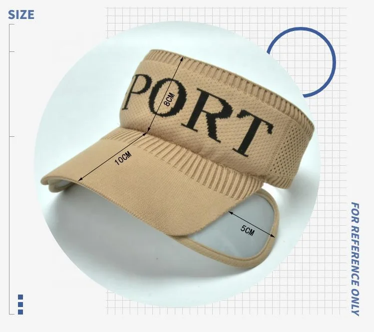 Summer Fashion uv protection Golf sports Visor Outdoor sunshade Knitted Hollow large brim baseball empty Top retractable Sun Hat