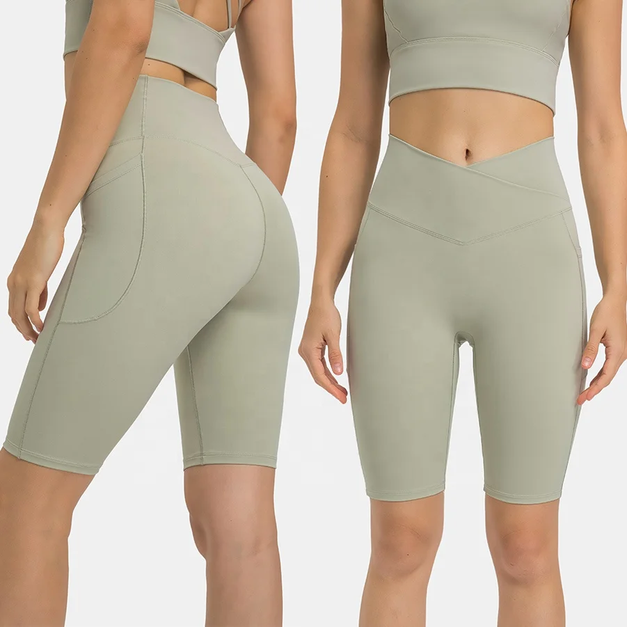 Wholesale High Quality Oem Custom Logo High Elasticity Yoga Fitness Shorts Lady Girl Women Gym Sports Hot Shorts Running Short P