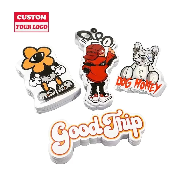 Easy Peel Uv Resist Printing Waterproof Durable White Vinyl Pvc Self Adhesive Die Cut Custom Stickers