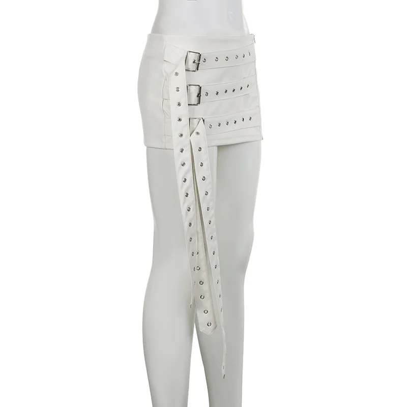 New fashion mini mini white skirt mini skirts women sexy pu high waist leather skirt