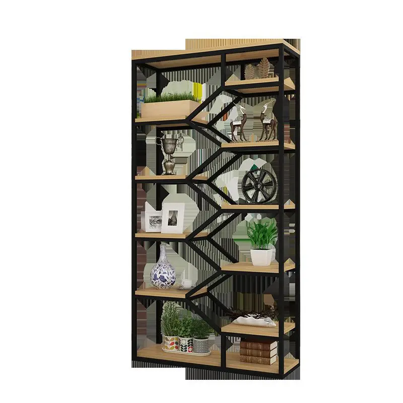 HQSLP Office Furniture Bookcase Modern Office Screen Living Room Bookshelf Office Storage Racks