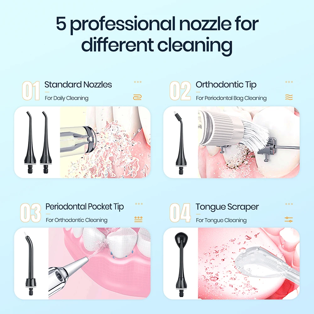 Mornwell 150ml Cordless Portable Teeth Cleaning Dental Oral Irrigator Waterflosser Electric Water Flosser