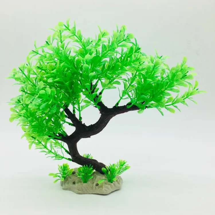 HISIN 2019 Aquarium Ornamental Plants Bonsai Artificial