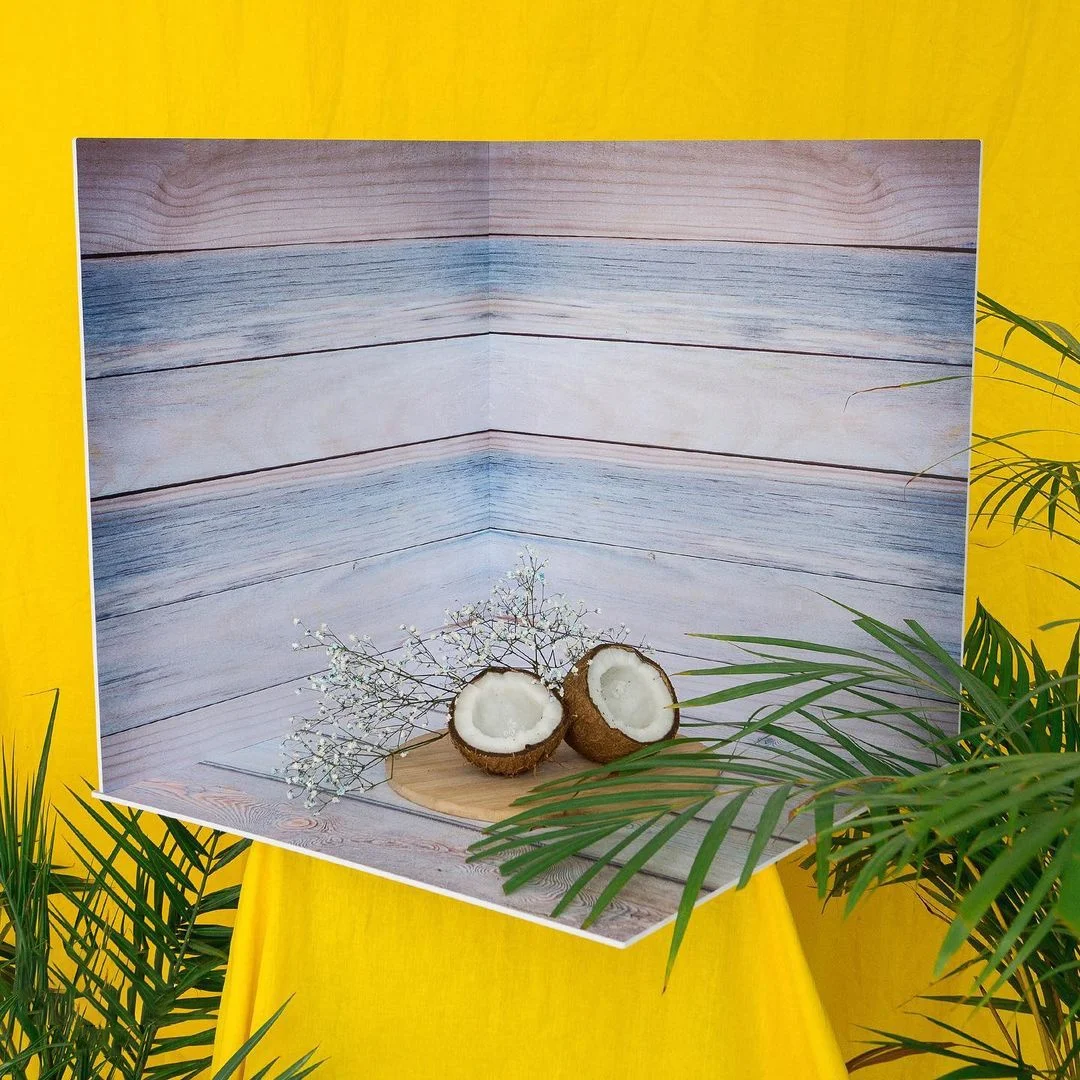 Custom 24*24 Inch Durable Waterproof Realistic Photo Backdrop Boards For Ins Flat Lay Food Product Photography Background