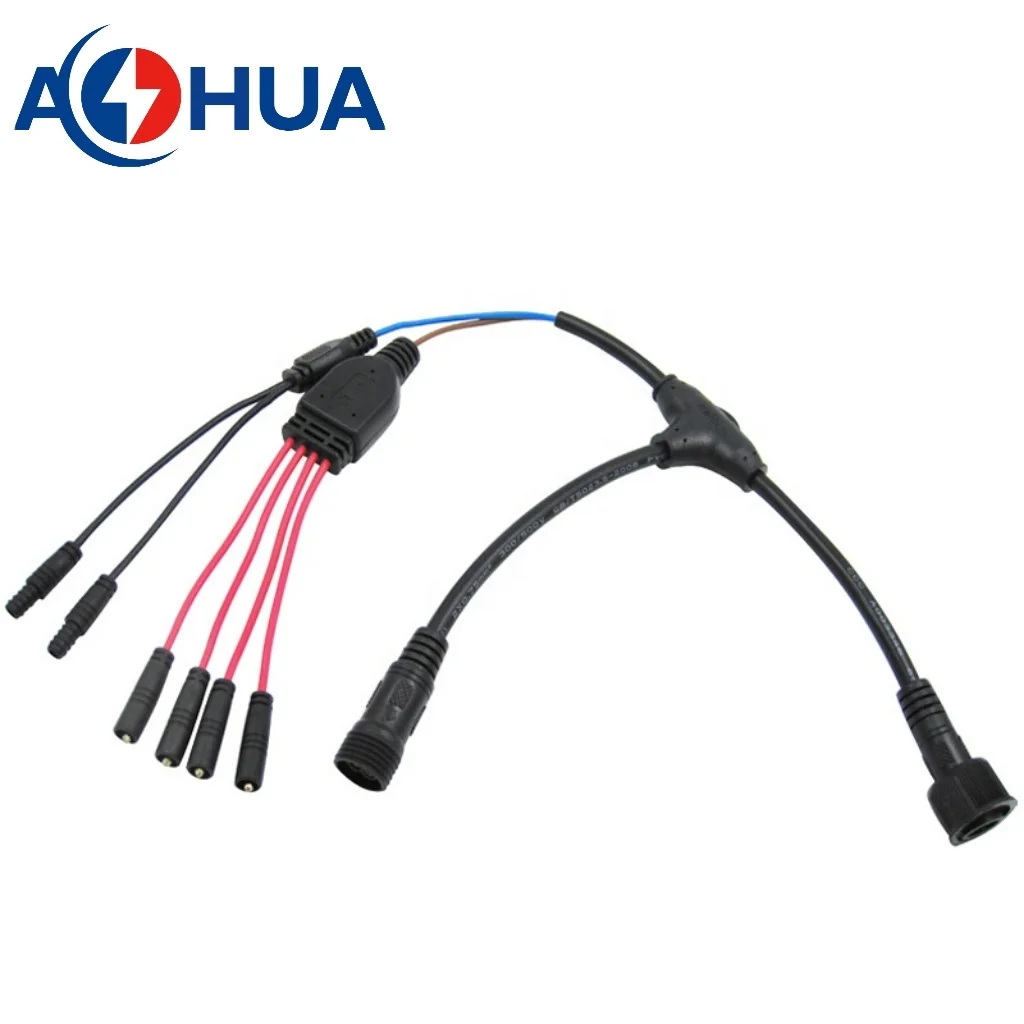China Superior Supplier 1 to 2 2 Pin Splitter Y Type LED Lighting Cable IP65 Waterproof Connector