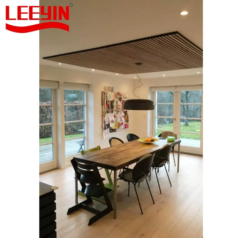 Acoustic Wood Slat Panel Acoustic Ceilings Panel Oak Eiche Holz Akustikpaneel Woodupp Akupanel