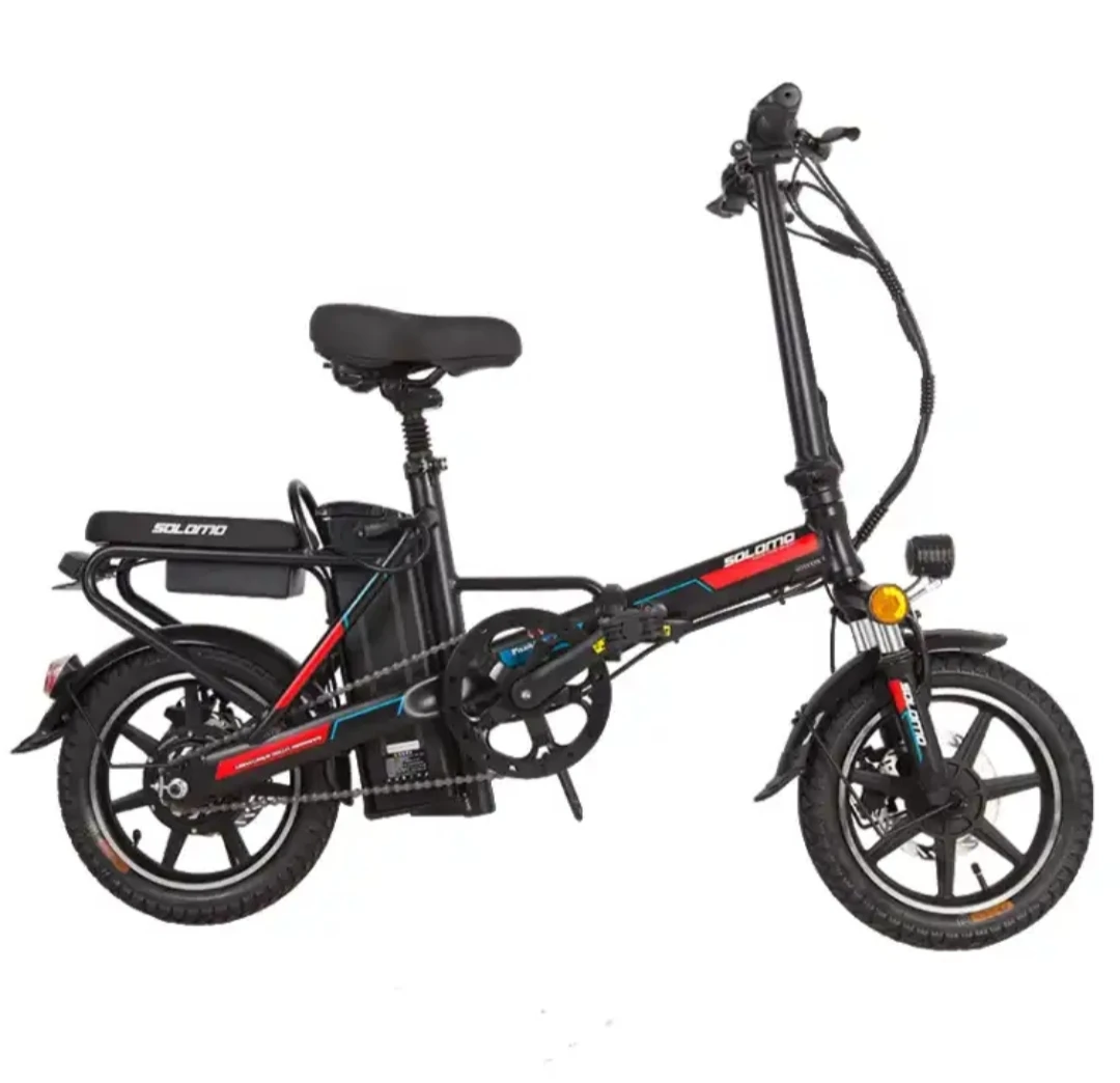 2021 Wholesale 14 Inch 48V 10AH 300W Thick Disc Brake Foldable Electric City Bicycle Fashion Custom Ebike