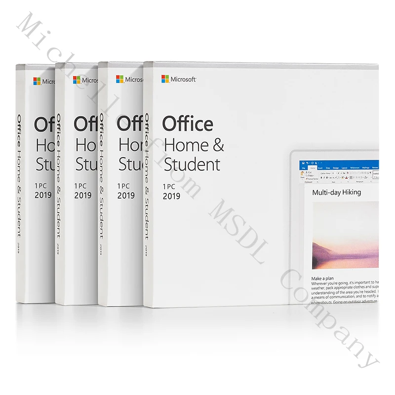 
 Высококачественная Розничная коробка для дома и студентов Microsoft Office 2019 с DVD для ПК 100% активация Office 2019 HS  