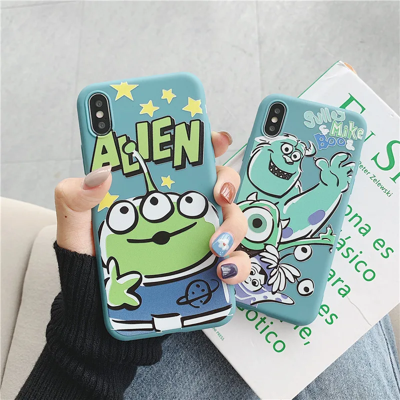 Free shipping For iPhone 11 Pro Max 11 Pro Xs X 8 Monster Inc University Aliens Soft Case