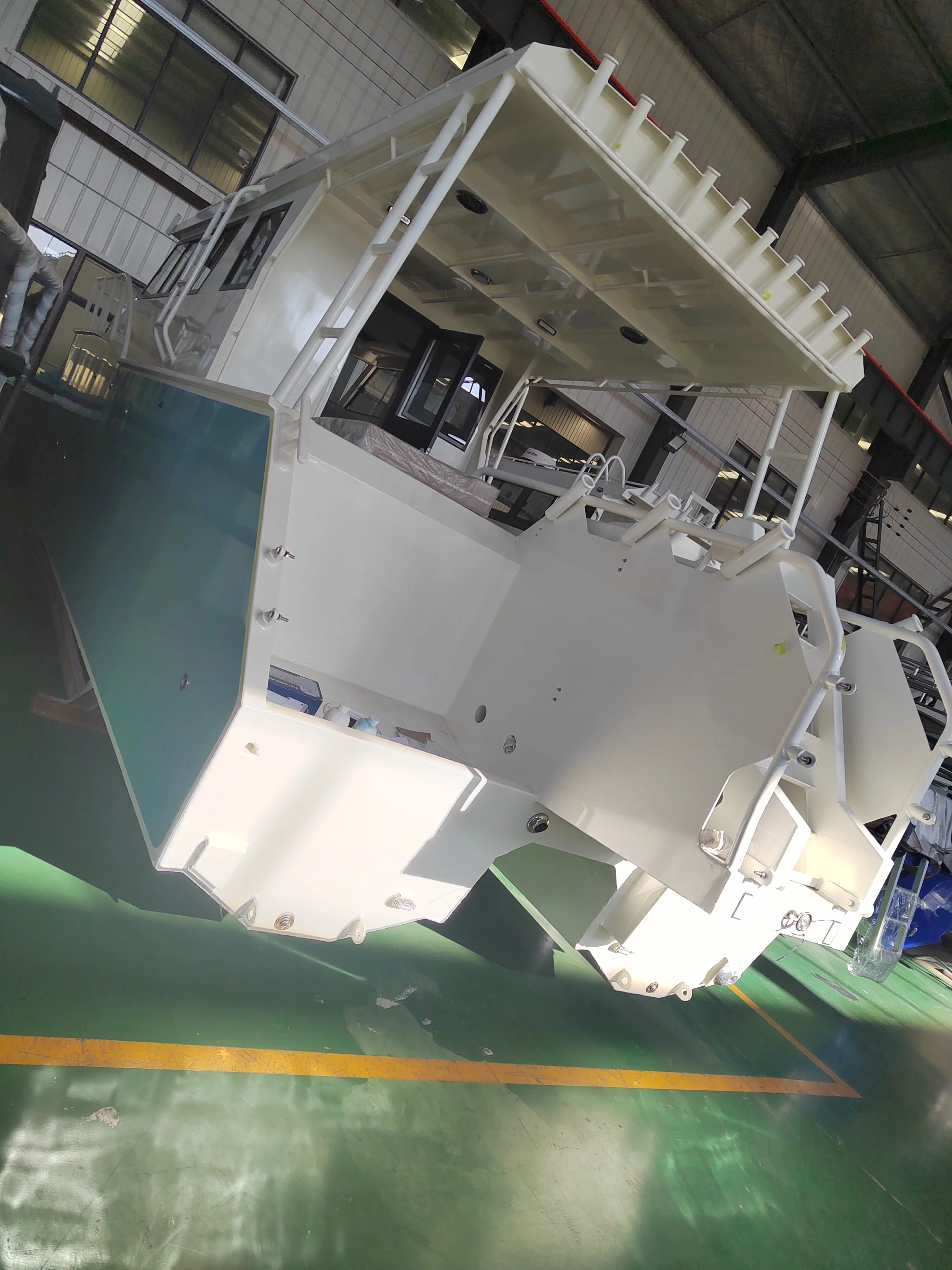 9.7m catamaran welded aluminum fishing power boat cruiser with cabin for sale