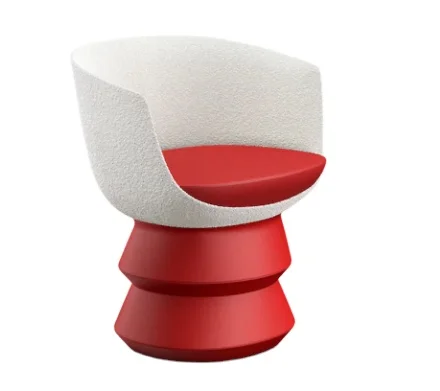 Italian designer glass fiber luxury printed fabric dining chair  Nordic doll chair