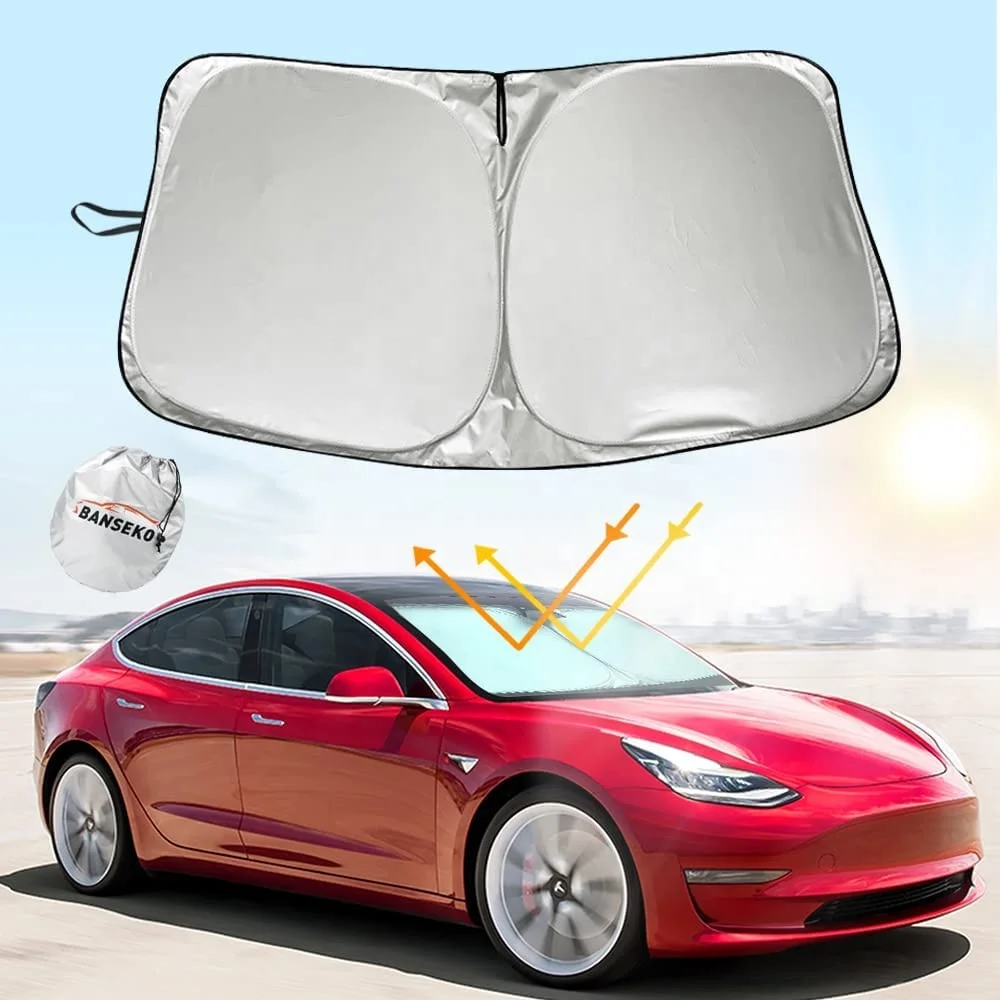 Для Tesla Model Y Model 3 ветровое стекло Солнцезащитный козырек для автомобиля Защита от УФ и солнца теплозащитный экран солнцезащитный козырек