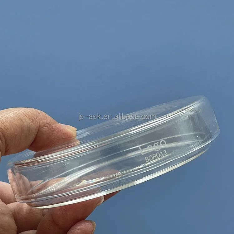 ASK Manufacture 60 75 90 100 120 150 180 200mm High Temperature Resistant Microorganism Or Strain Volumetric Flask Petri Dish