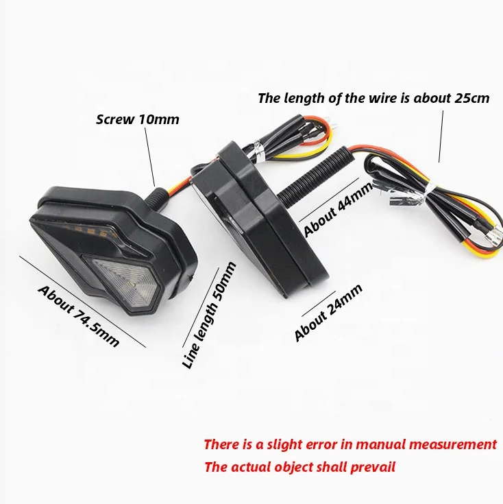 REALZION LED Motorcycle Turn Signal Lights Universal Flush Mount Blinker Flashing Light Motorbike Daylight Indicators Lamp