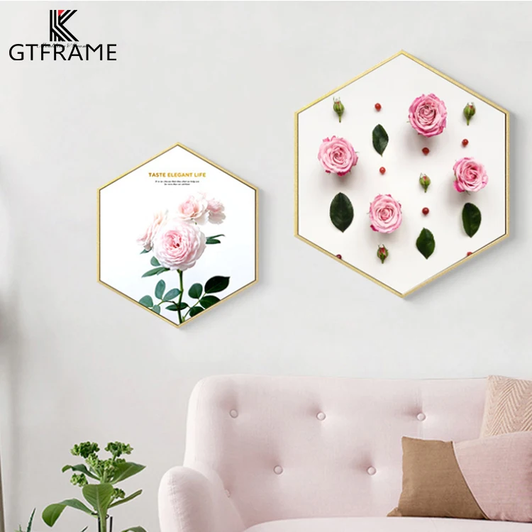 Single Rose Flower Painting Wall Pictures For Living Room