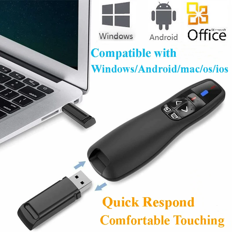 Slide Presenter Pen Google Slides Clicker Laser Pointer Presentation Clicker for PPT Presentation Remote Control Pen