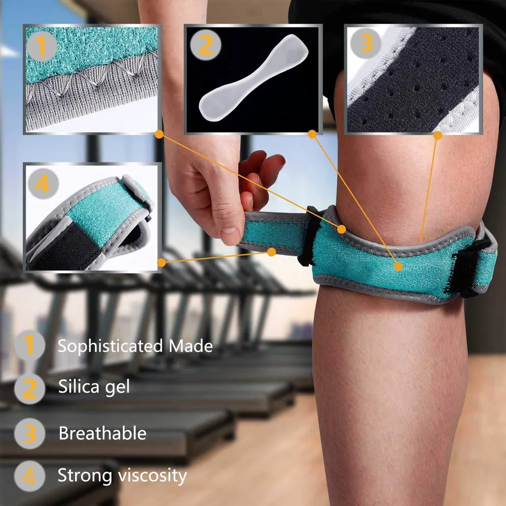 comfort neoprene tendonitis knee pad band wrap patella hinged belt knee brace support arthritis sleeve stabilizer men and women