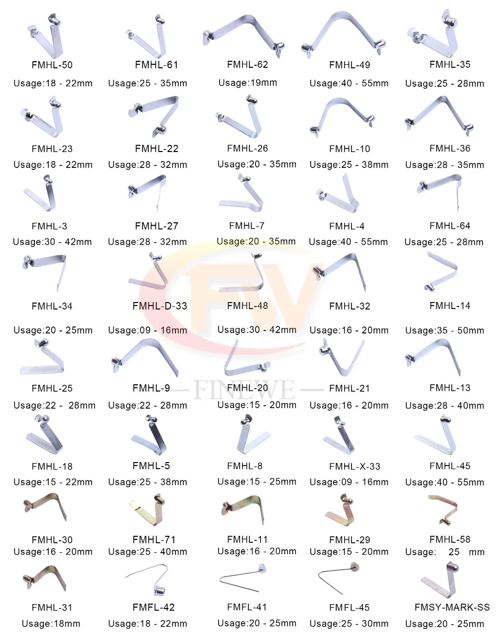 Manufacture Single Stainless Steel Pole Spring Button Clips For Tube 22-28mm