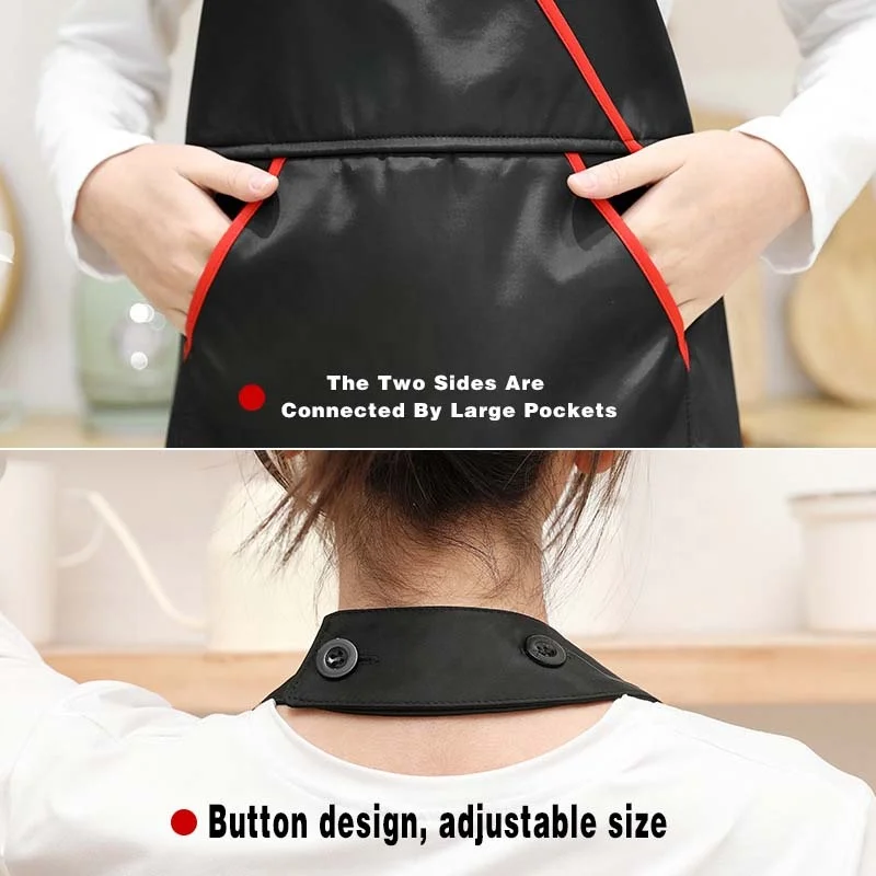 Coffee cross wide collar solid color supermarket fruit milk tea store beauty salon woman apron