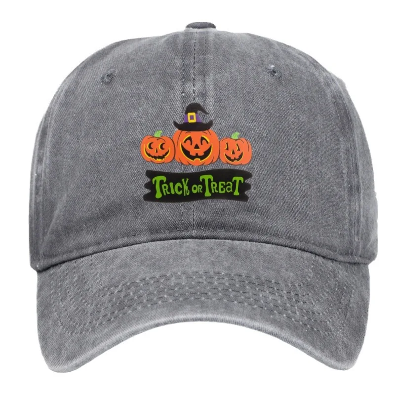 Halloween Decorations Trick or Treat Magical Wizard Witch Ghost Skull Pumpkin Lamp Baseball Dad Caps With Spooky Design Hats