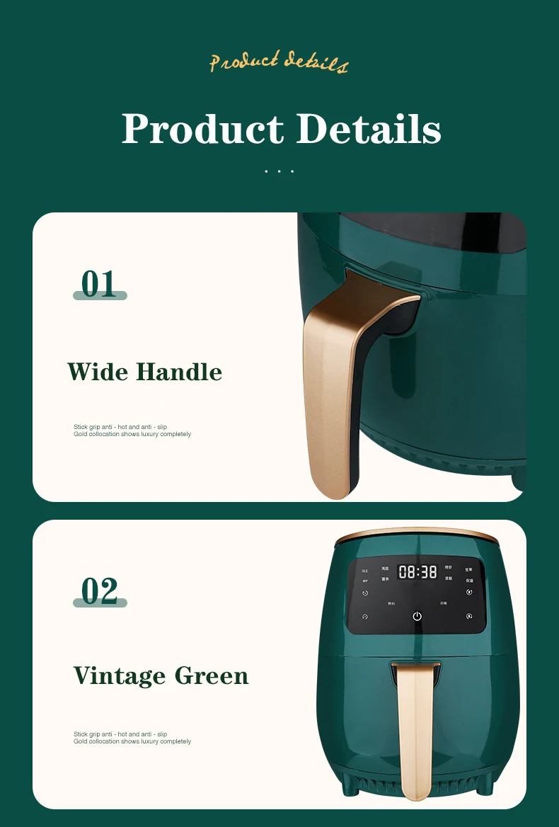 WAN GONG 2021 New Style No Oil 3 In 1 Electric 4.5L Multi-Functional Healthy Food Cooker Digital Air Fryers