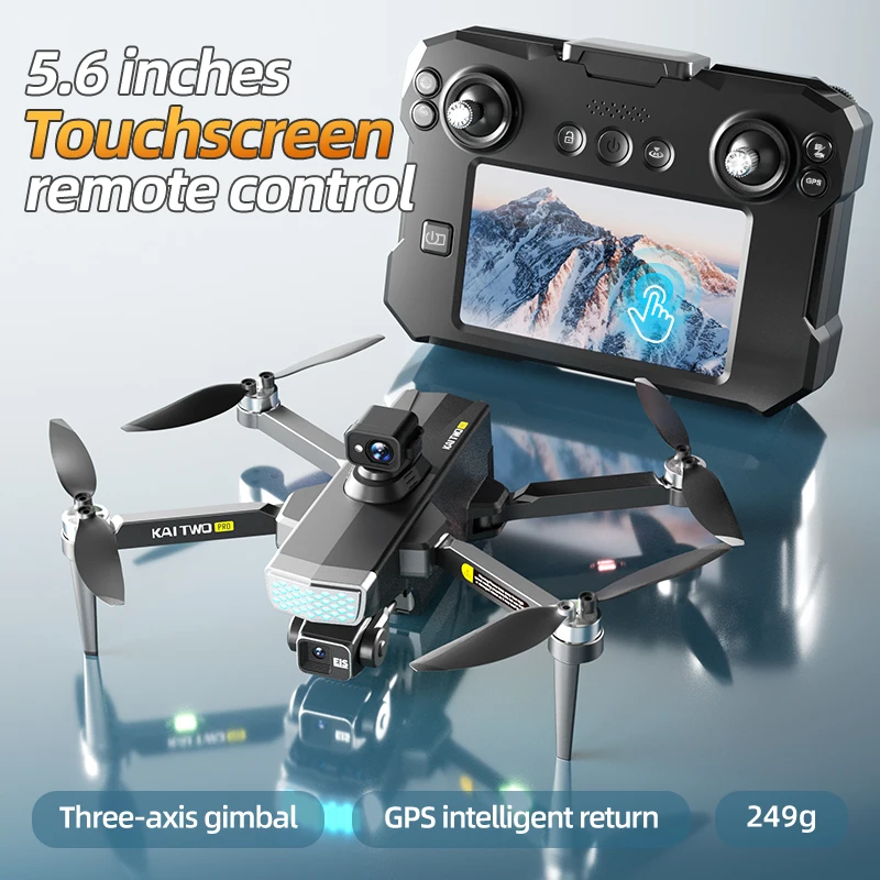KAI2 Drone 3-Axis PTZ 4K HD Dual Camera GPS 5G WIFI RC FPV Dron Laser 360° Obstacle Avoidance Brushless Motor Quadcopter