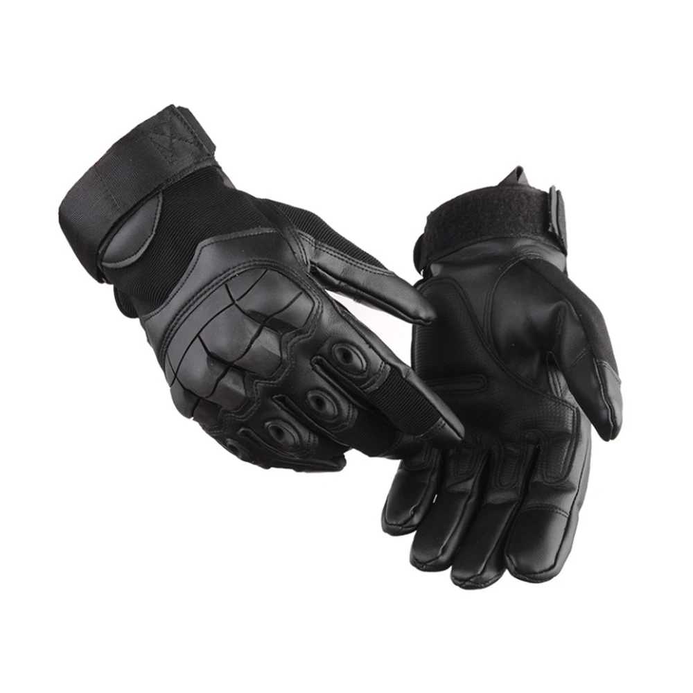 Touch Screen Leather PU guantes para motor Training Full-finger Training Waterproof Motorcycle Tactical Gloves