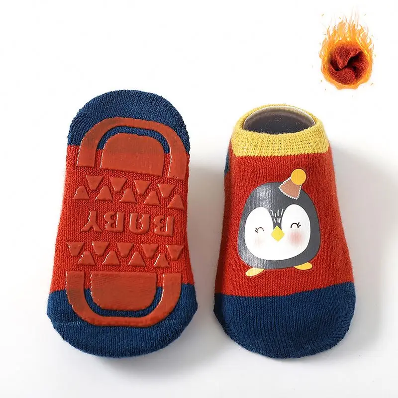 Autumn And Winter Terry Warm Baby Toddler Socks Stereo Doll Dinosaur Rabbit Thick Cute Cartoon Non-slip Floor Socks