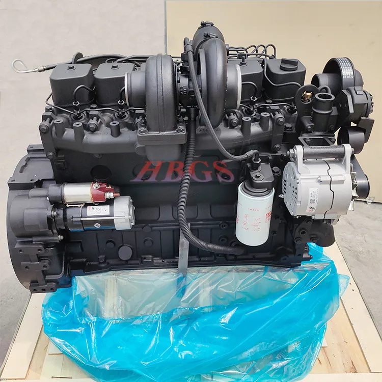 China brand new truck engine 6BT high quality 6BT5.9 diesel fuel motor with gearbox at low mileage for sale