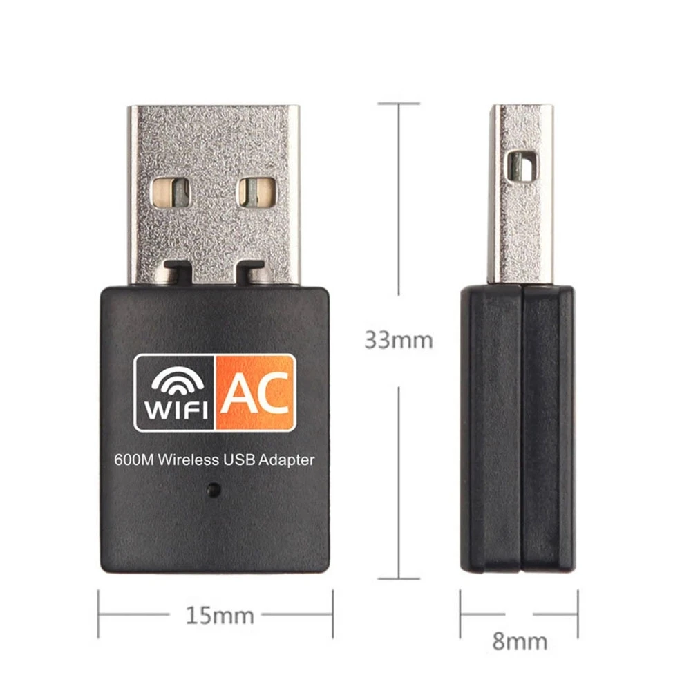 Hot Selling Usb 2.0 Dual Band Wireless USB Wifi Adapter 600mbps 2.4GHz&5GHz Receiver for Desktop PC