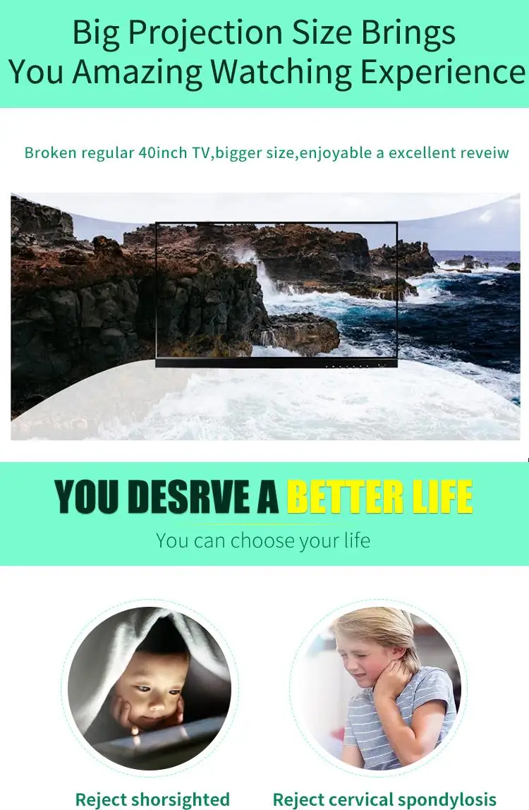 2019 factory directly laser HD 4k home 7d hologram projector