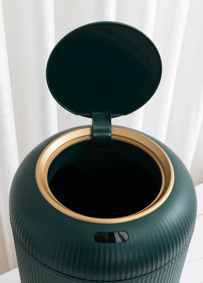 Smart sensing luxury trash can household living room bedroom touchless automatic self sealing kitchen recycle waste bin with lid