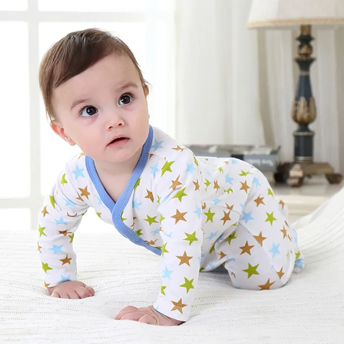 Наряды для новорожденных 100% хлопок осенний вязаный детский комбинезон