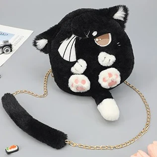 Customized plush backpacks cartoon plush backpack custom design shoulder bag for girl and women ita crossbody bag