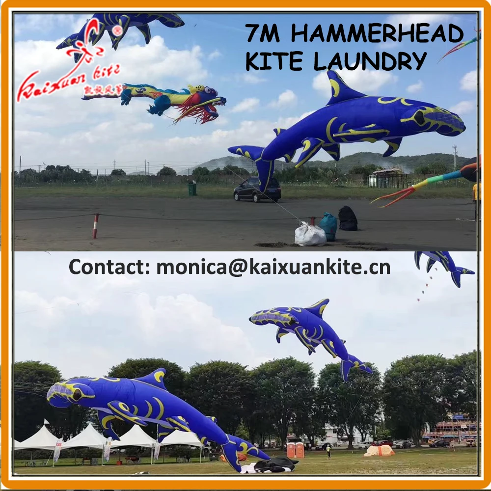 7M Hammerhead Shark kite laundry from Weifang Kaixuan Kite