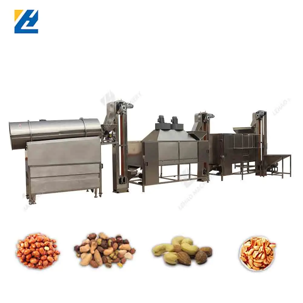 Roller seasoning machine nut roasting and drum seasoning production line cashew roasting and seasoning line