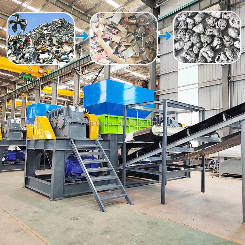 2000 Aluminum Cans Scrap metal Large Garbage Furniture Cardboard Waste Plastic shredder price
