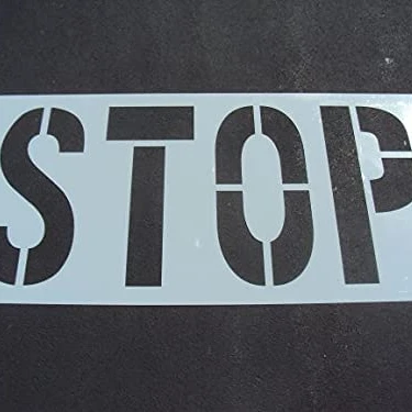 Parking Lot and Pavement Stencil Paint Stencil for Road Marking large size LDPE plastic 1.5mm 2mm thickness stencils