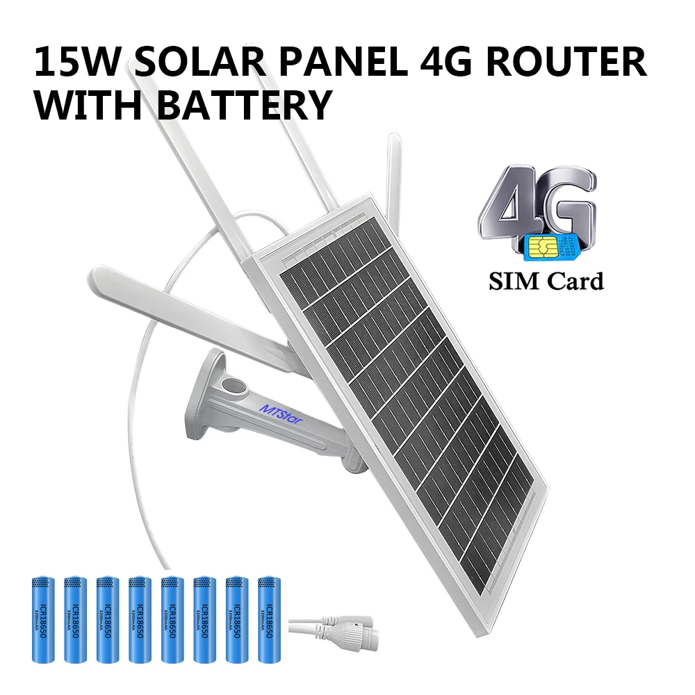 Outdoor installation waterproof and dustproof solar charging 4G router 14W solar router SOLARPANEL 4G ROUTER WITH BATTERY